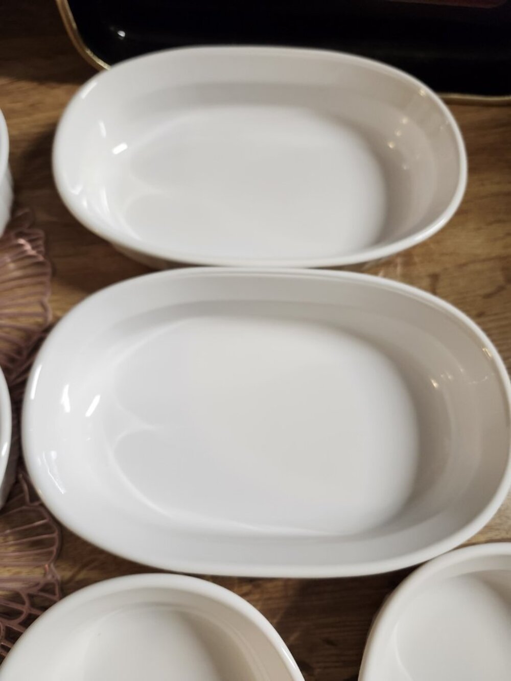 8- CorningWare F-15-B French White Oval Casserole Dishes 475 ml - Picture 6 of 8